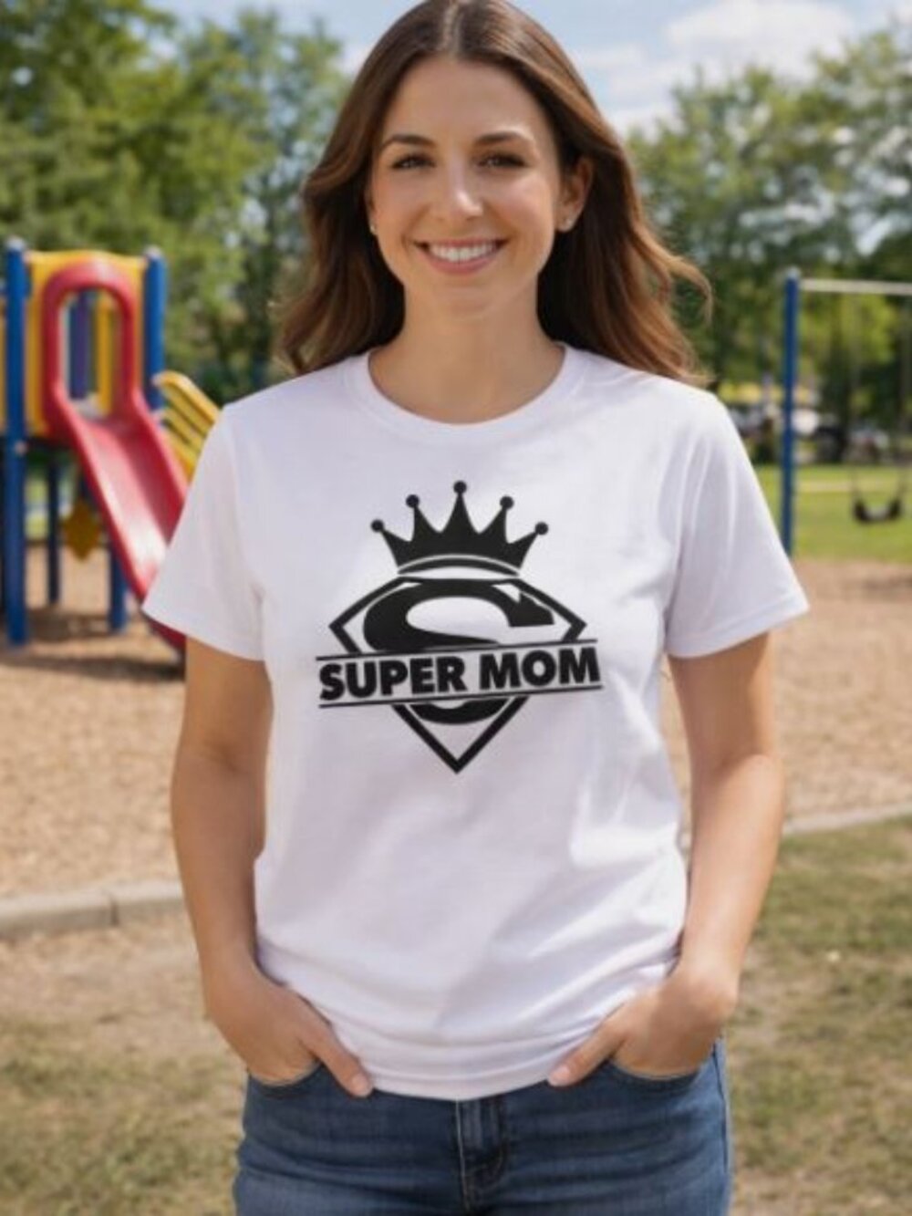 Women's Super Mom T-Shirt Graphic